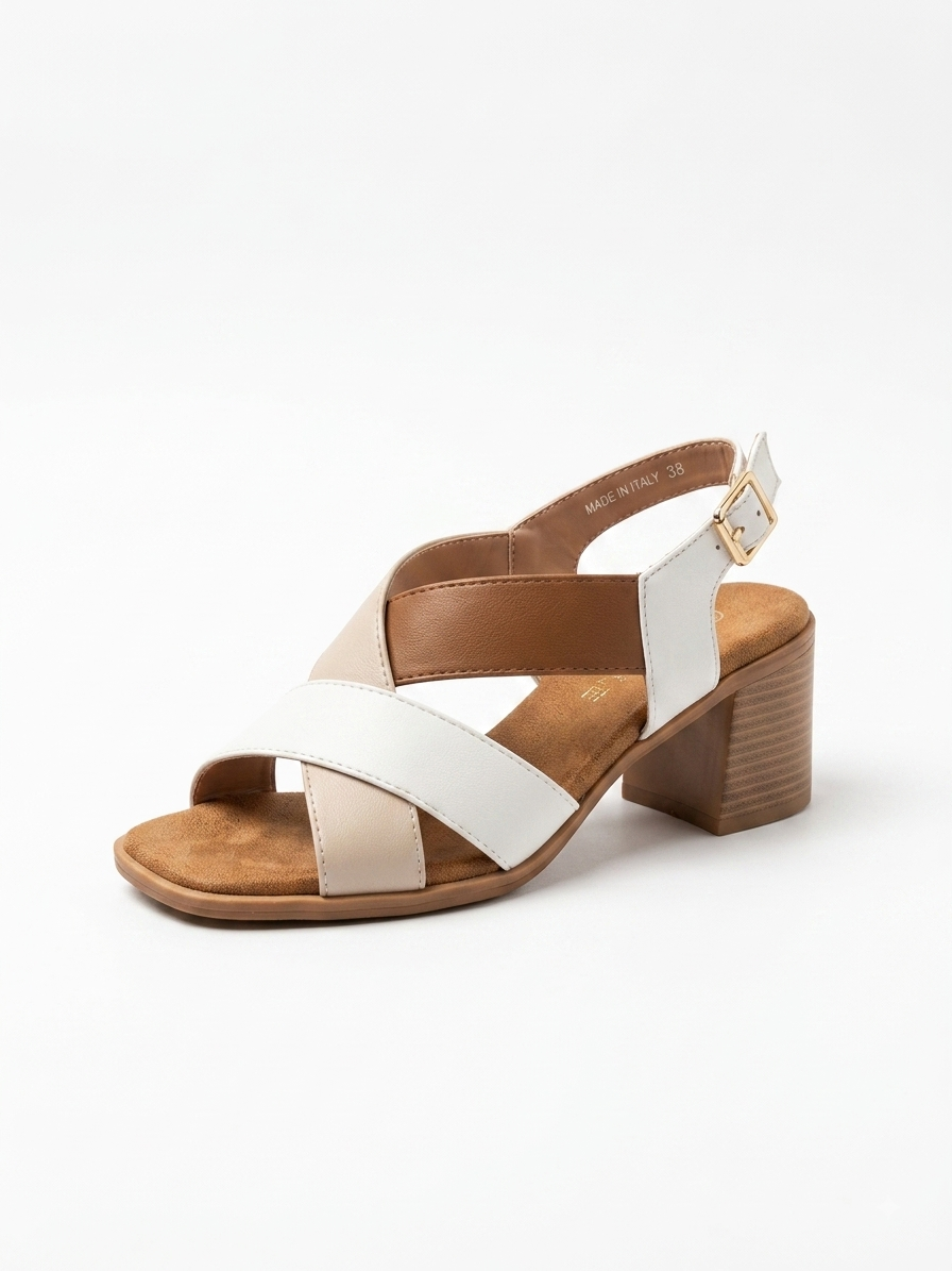Casual Crisscross Block Heel Sandals