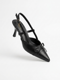Two-Tone Bow Slingback Pumps