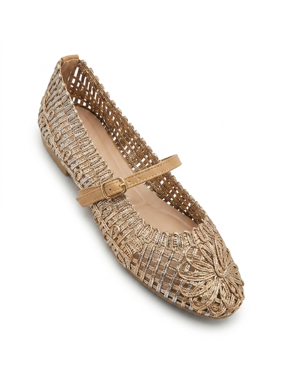 Flora Woven Mary Jane Flat