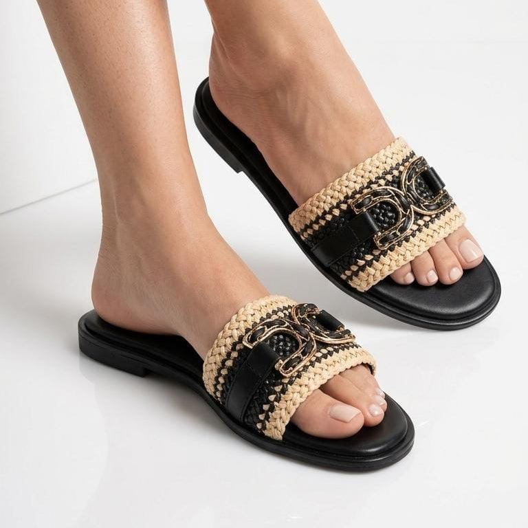 Chic Woven Slides