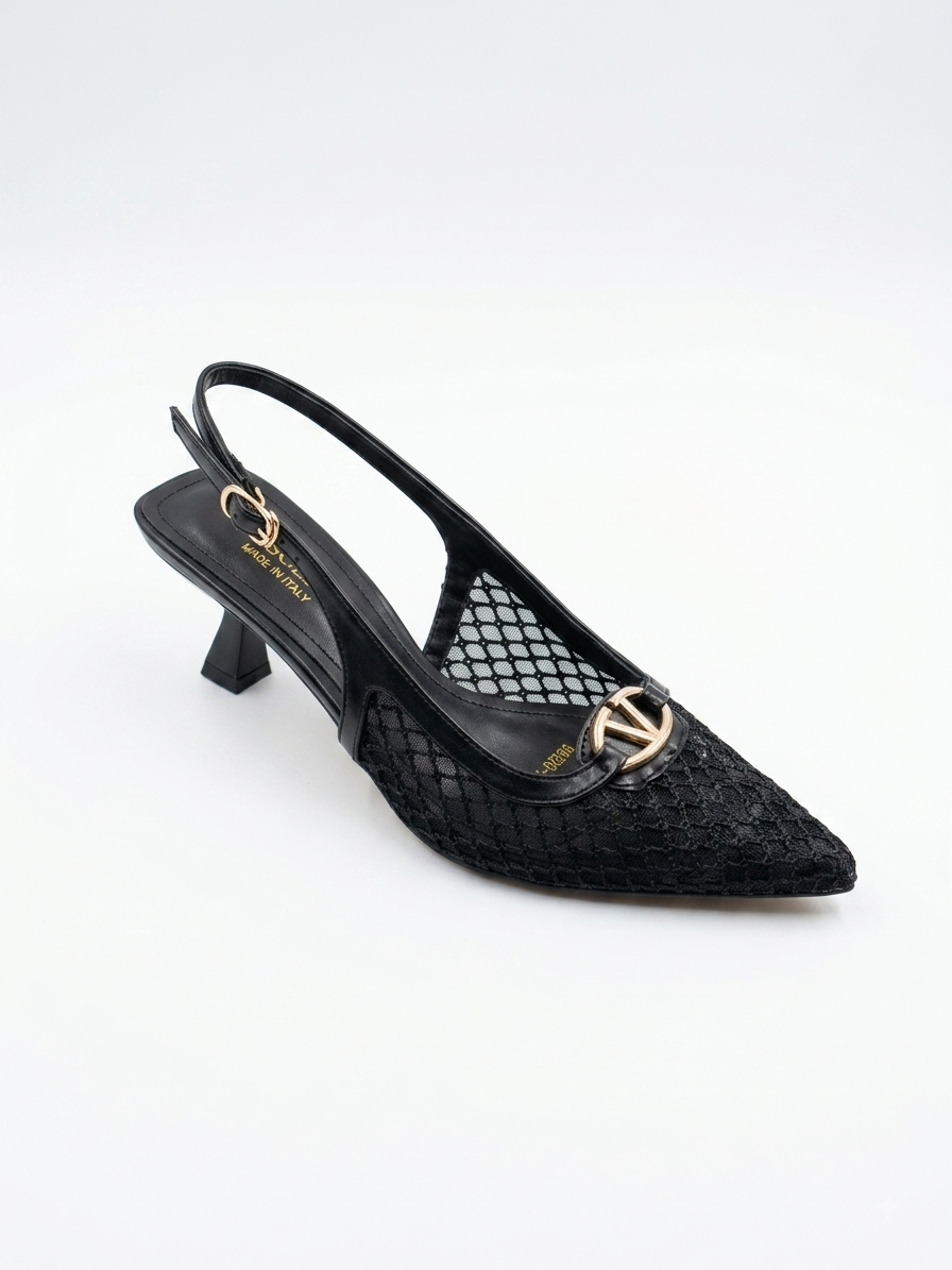 Slingback Mesh Pumps