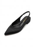 Satin Pointed Slingbacks