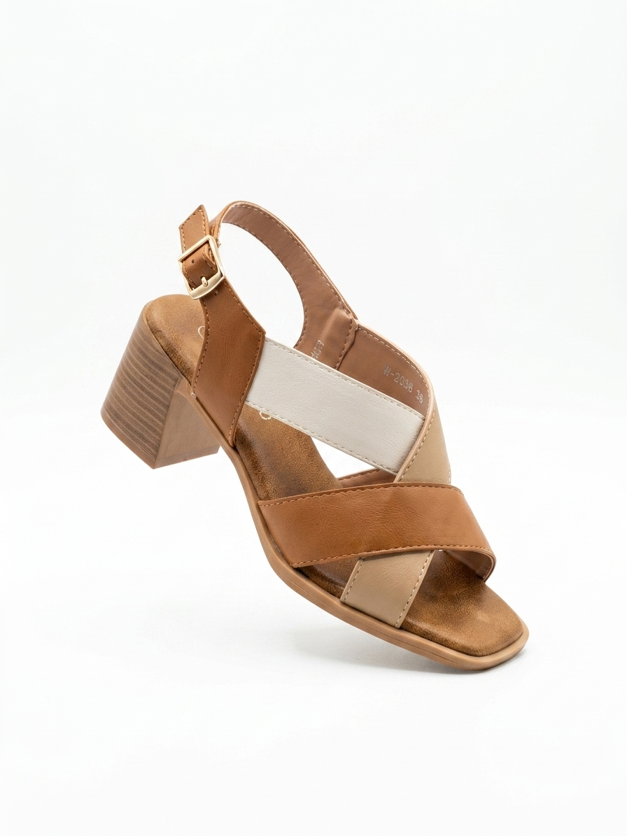 Casual Crisscross Block Heel Sandals